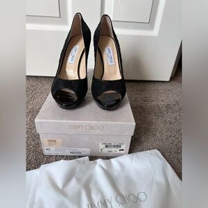 Jimmy Choo Luna heels. Lace and glitter size 40. New never worn.